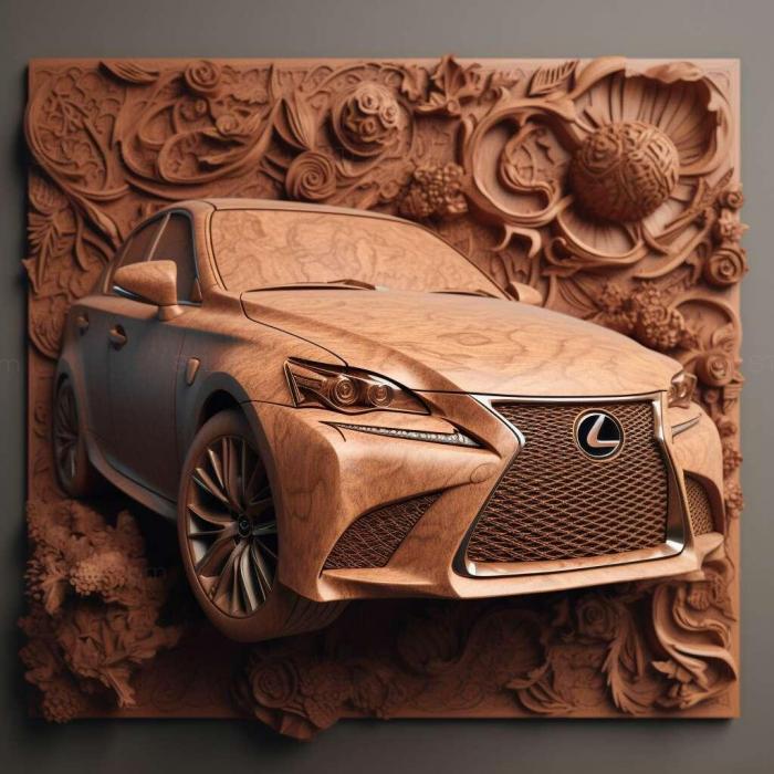 Wall decor (Lexus IS F 3, 3DWDEC_11829) 3D models for cnc